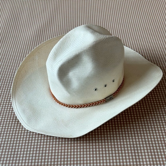 Resistol George Strait Cowboy Hat Straw Long Oval Self Conforming